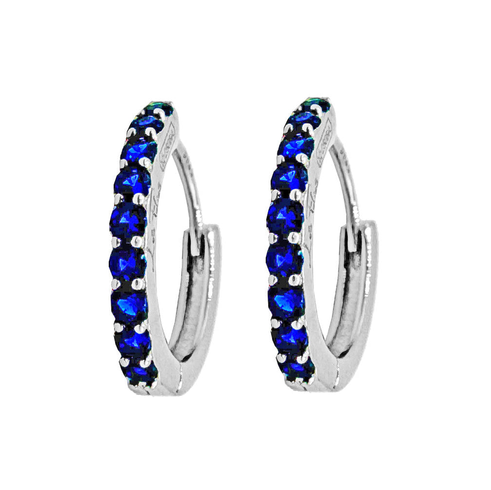 Orecchini a Cerchio con strass in Argento 925 - Les Folies