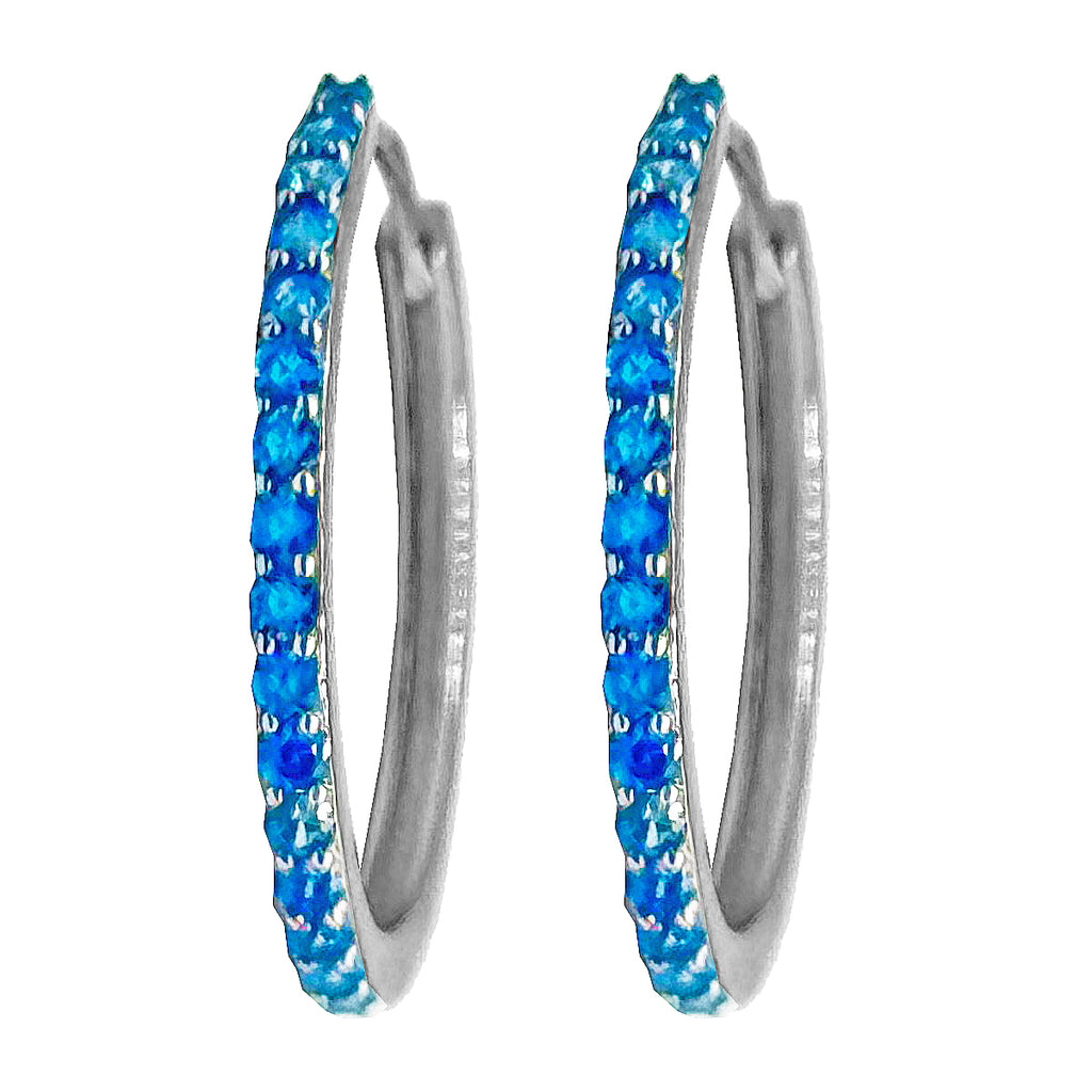 Orecchini a Cerchio con strass in Argento 925 - Les Folies