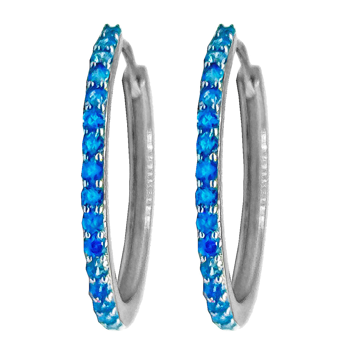 Orecchini a Cerchio con strass in Argento 925 - Les Folies