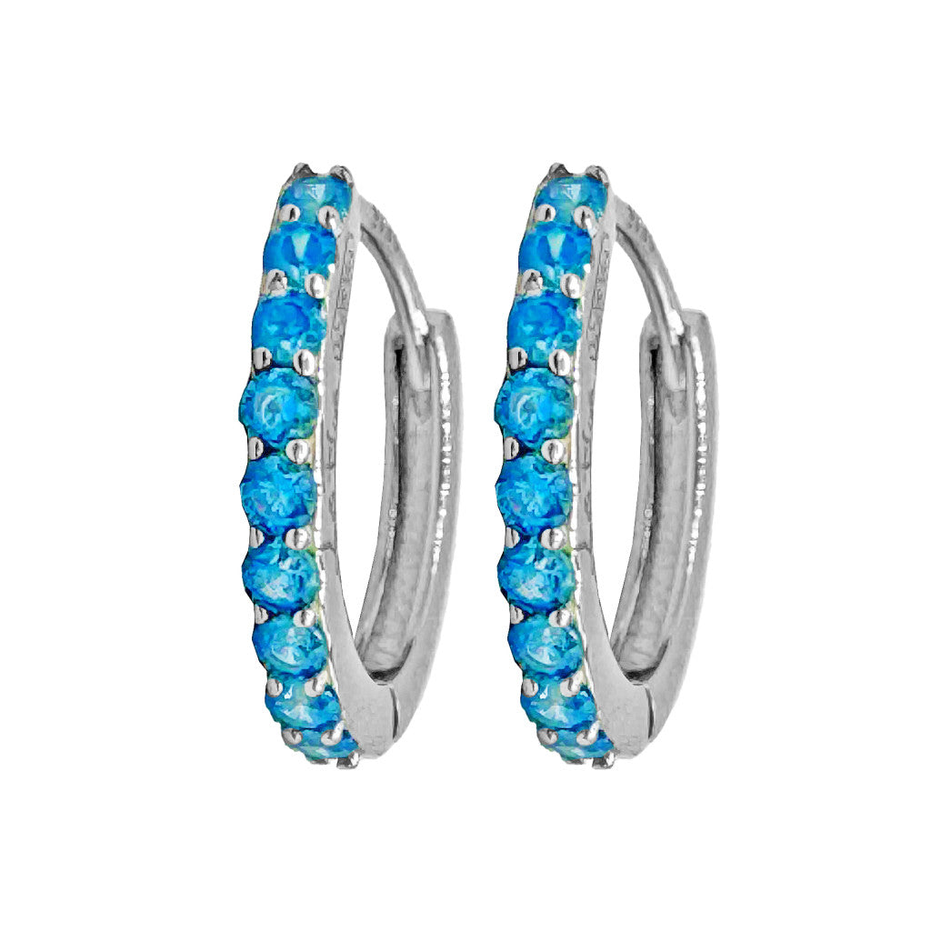 Orecchini a Cerchio con strass in Argento 925 - Les Folies