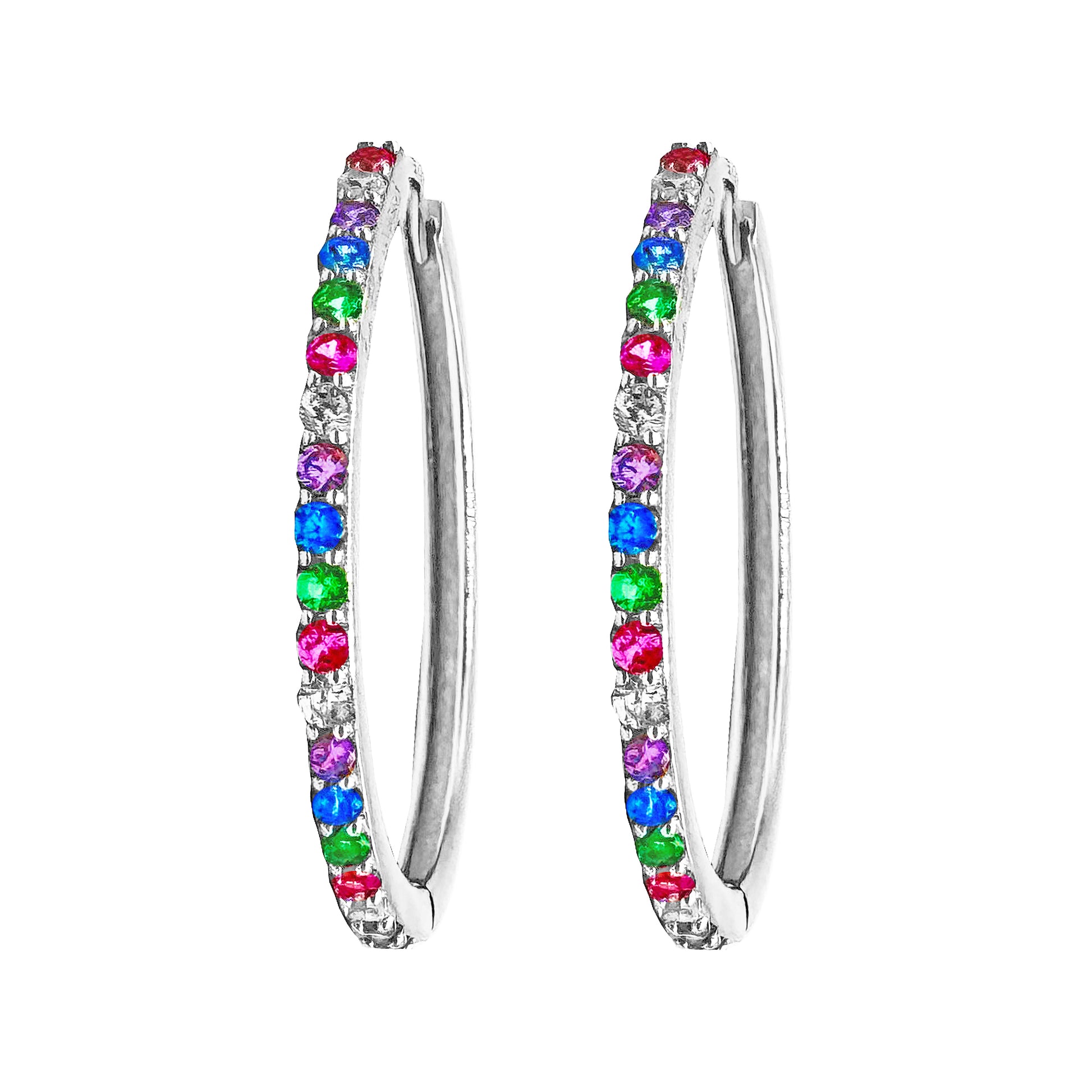 Orecchini a Cerchio con strass in Argento 925 - Les Folies