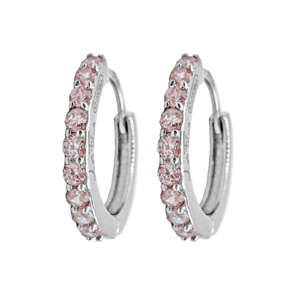 Orecchini a Cerchio con strass in Argento 925 - Les Folies