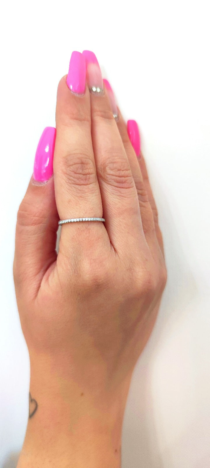 Anello veretta crystal in argento 925