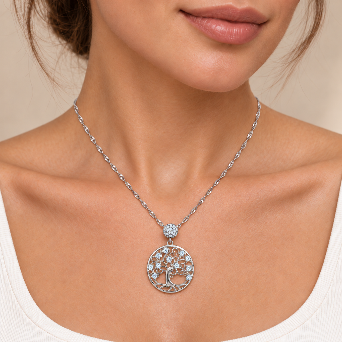 Collana con Ciondolo Albero della Vita in Argento 925