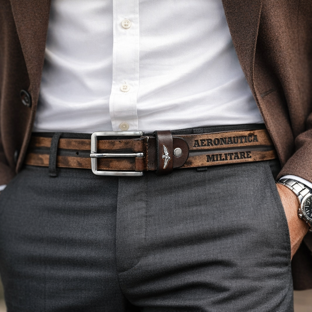 Cintura Uomo in Vera Pelle AM421 - Aeronautica Militare