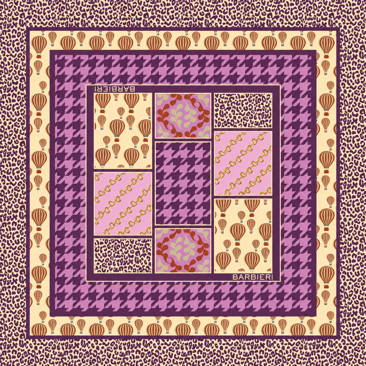 Foulard Air Balloon 100%Viscosa 70 x 70 cm - You B'jou by Barbieri
