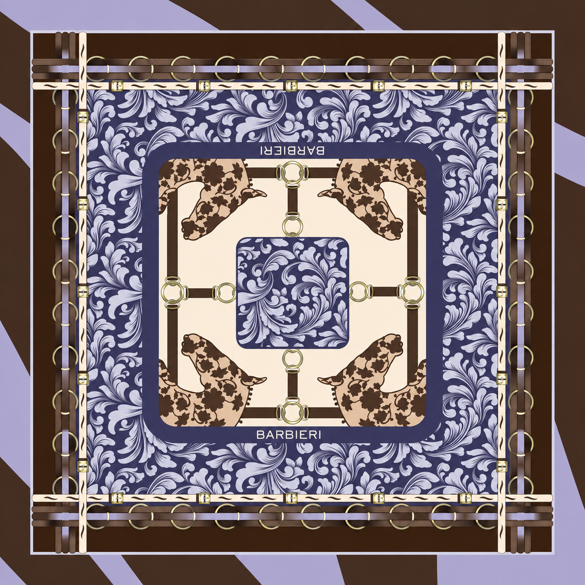 Foulard Fancy Sellier 100%Viscosa 70 x 70 cm - You B'jou by Barbieri