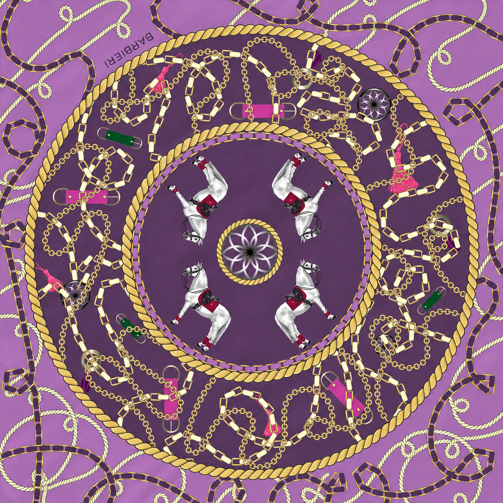 Foulard Chevals 100%Viscosa 85 x 85 cm - You B'jou by Barbieri