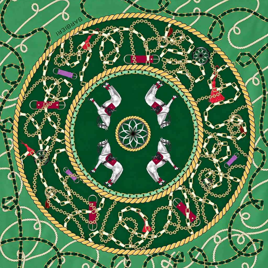 Foulard Chevals 100%Viscosa 85 x 85 cm - You B'jou by Barbieri