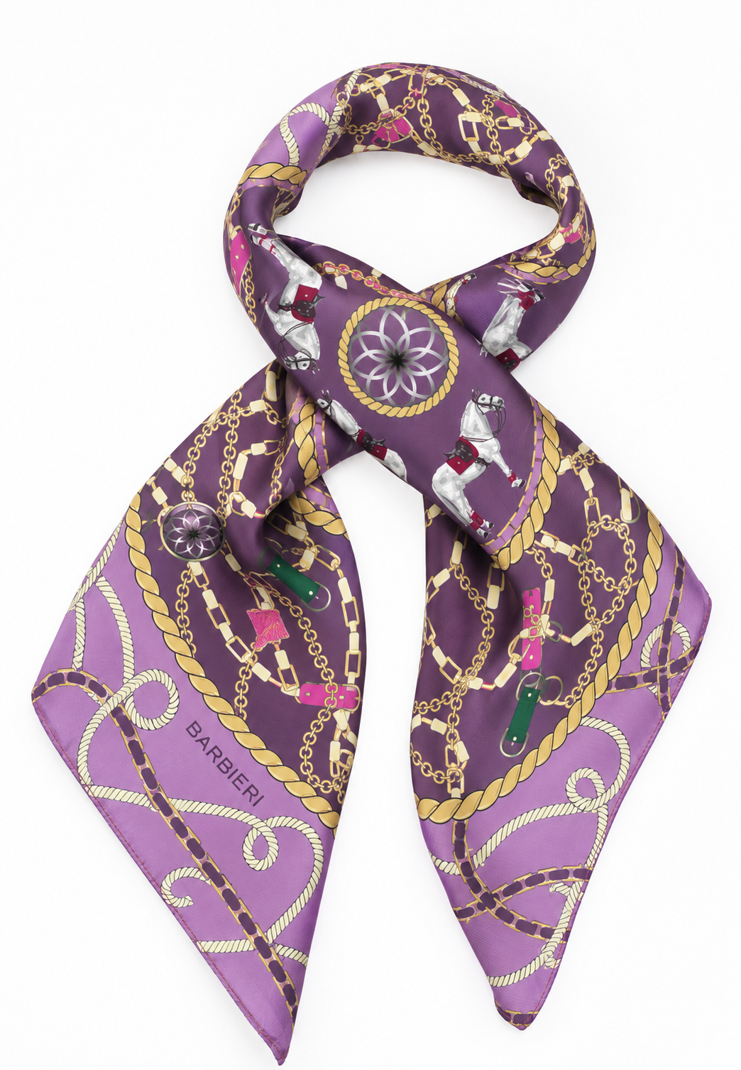 Foulard Chevals 100%Viscosa 85 x 85 cm - You B'jou by Barbieri
