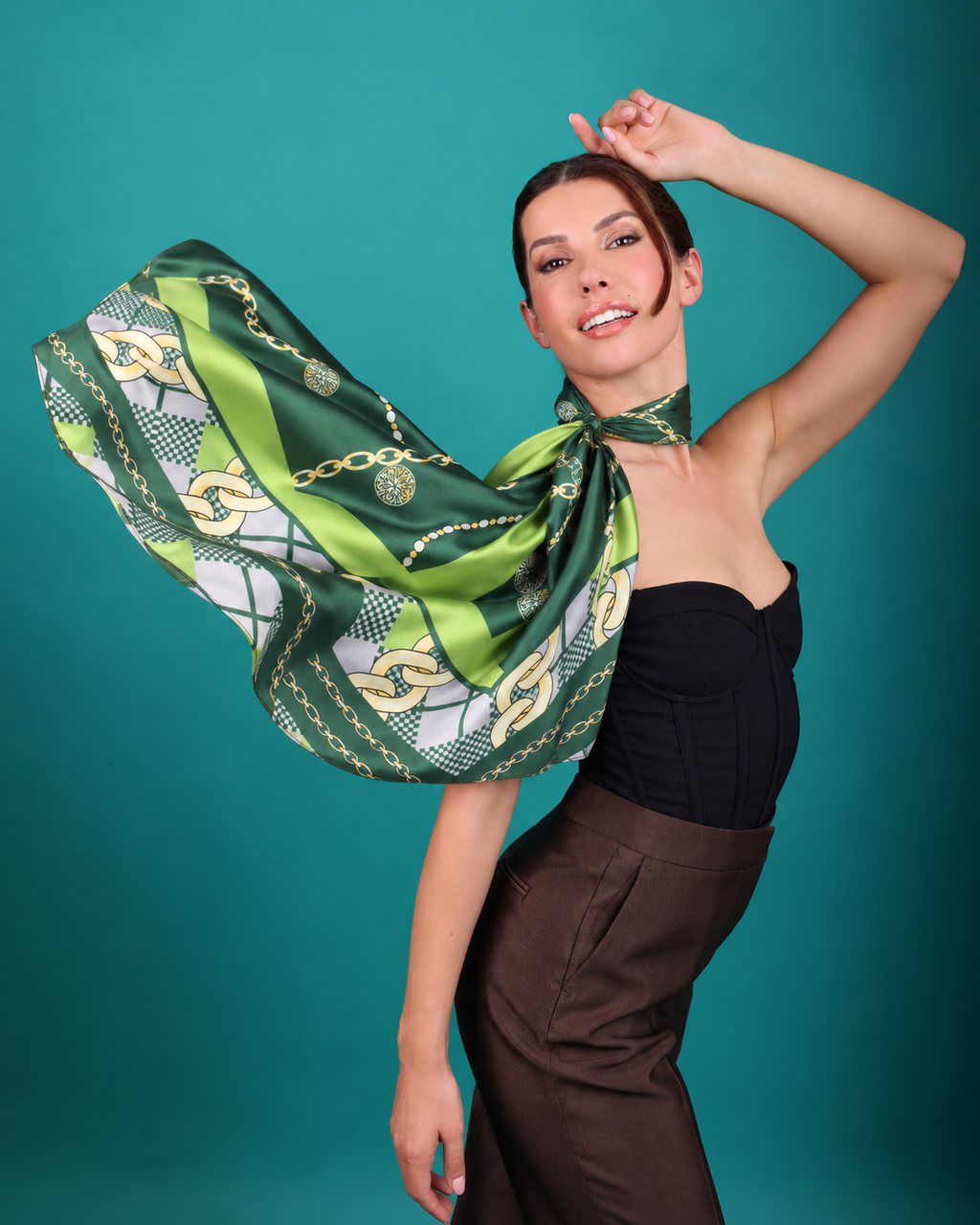 Foulard Tartan Chains 100%Viscosa 85 x 85 cm - You B'jou by Barbieri