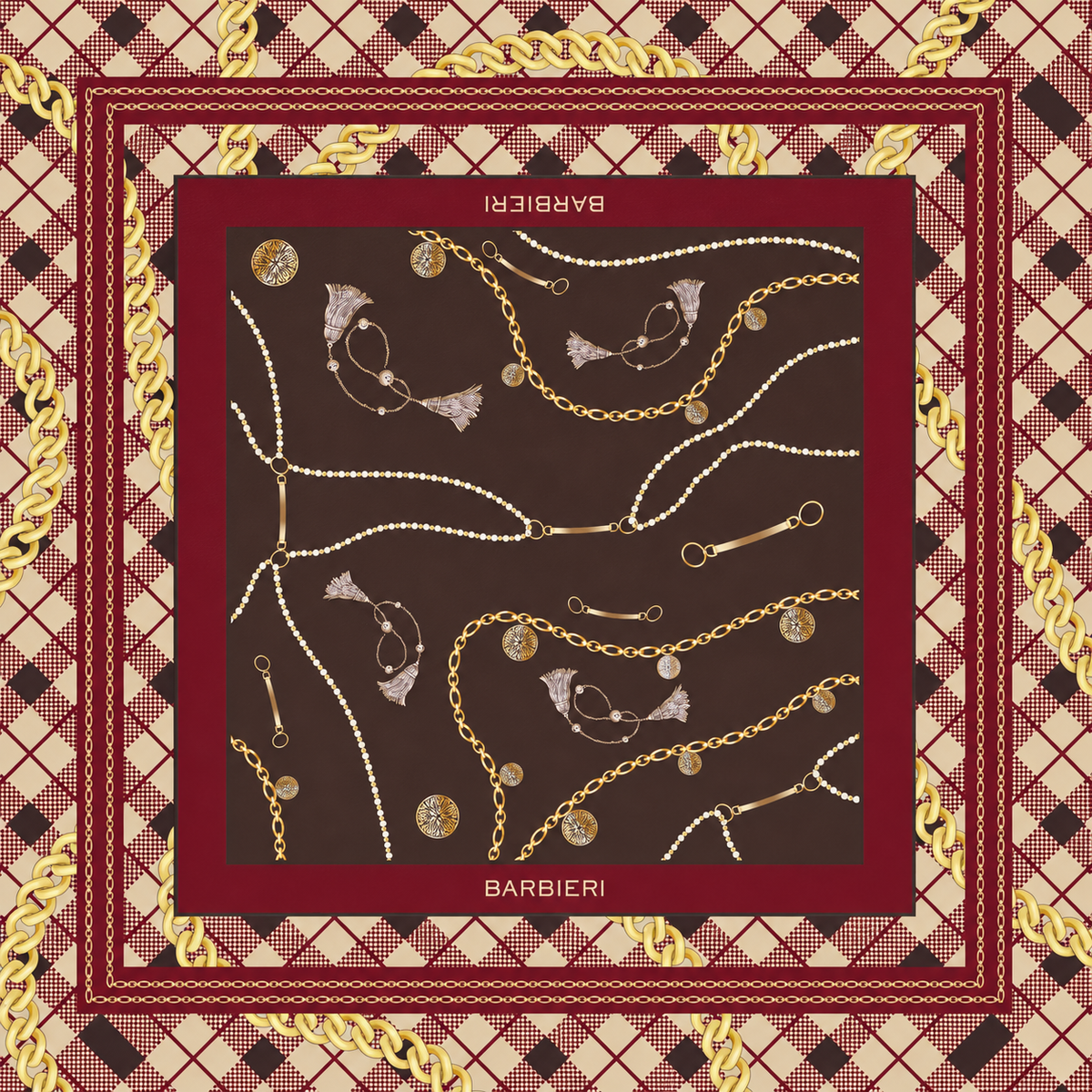 Foulard Tartan Chains 100%Viscosa 85 x 85 cm - You B'jou by Barbieri