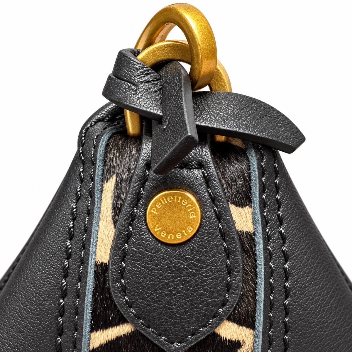Hobo bag Taglia M in vera pelle con inserti in cavallino Lido Pelletteria Veneta