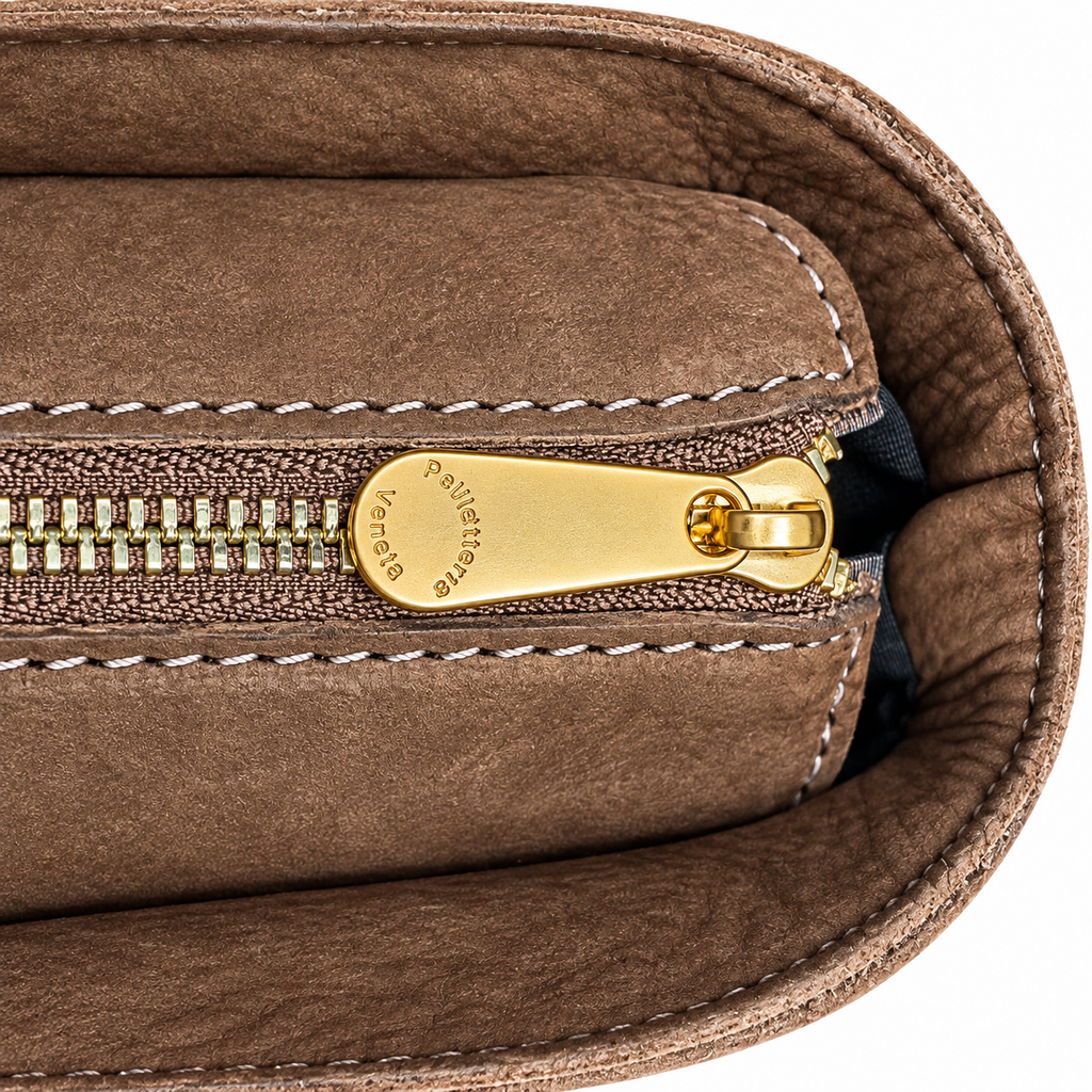 Borsa a mano Taglia L in vera pelle nabuk Squero Pelletteria Veneta