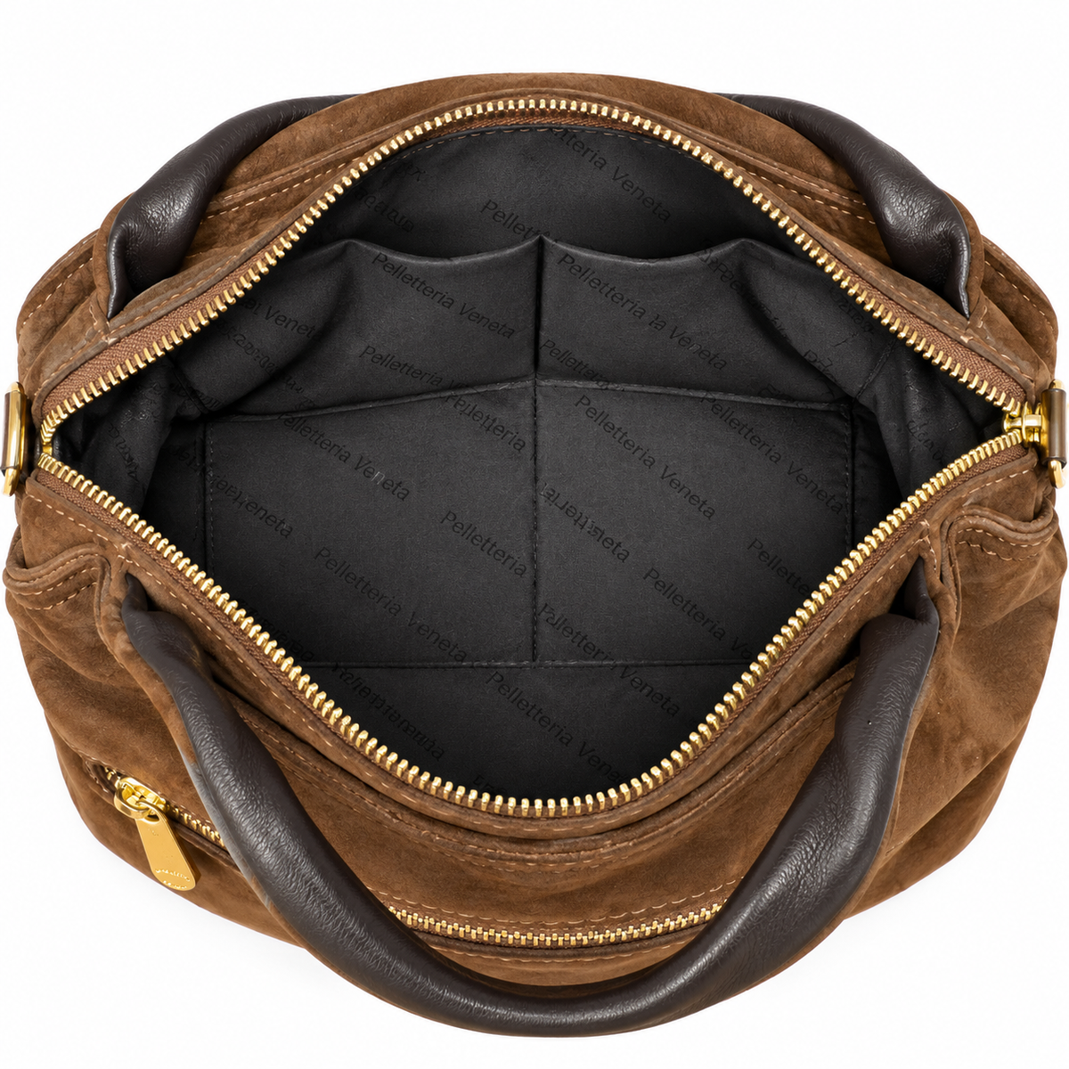 Borsa a mano Taglia M in vera pelle nabuk Squero Pelletteria Veneta