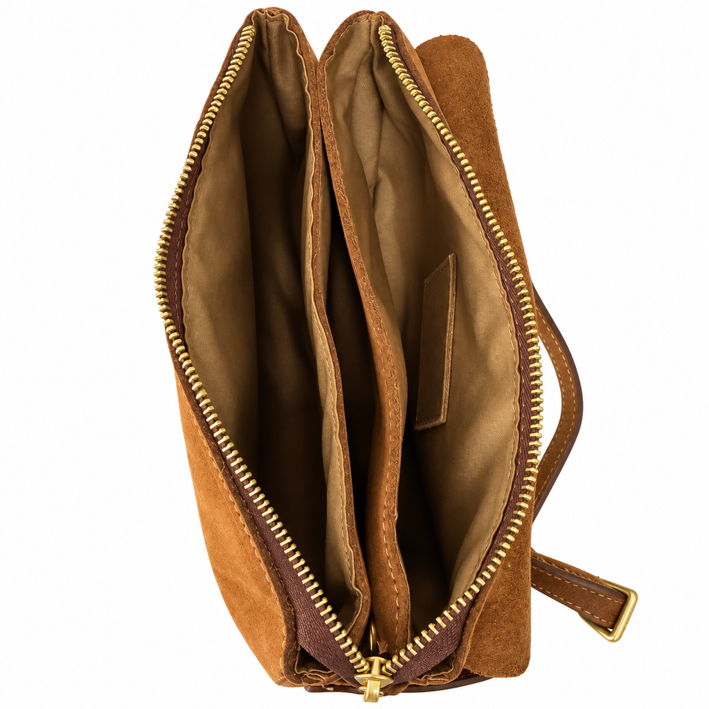 Mini bag in vera pelle nabuk Campiello Pelletteria Veneta