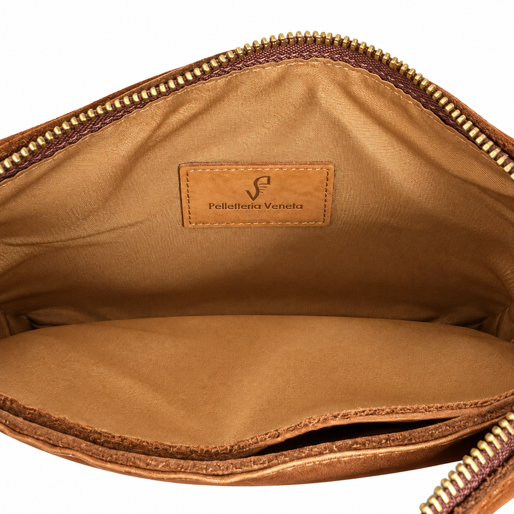 Mini bag in vera pelle nabuk Campiello Pelletteria Veneta