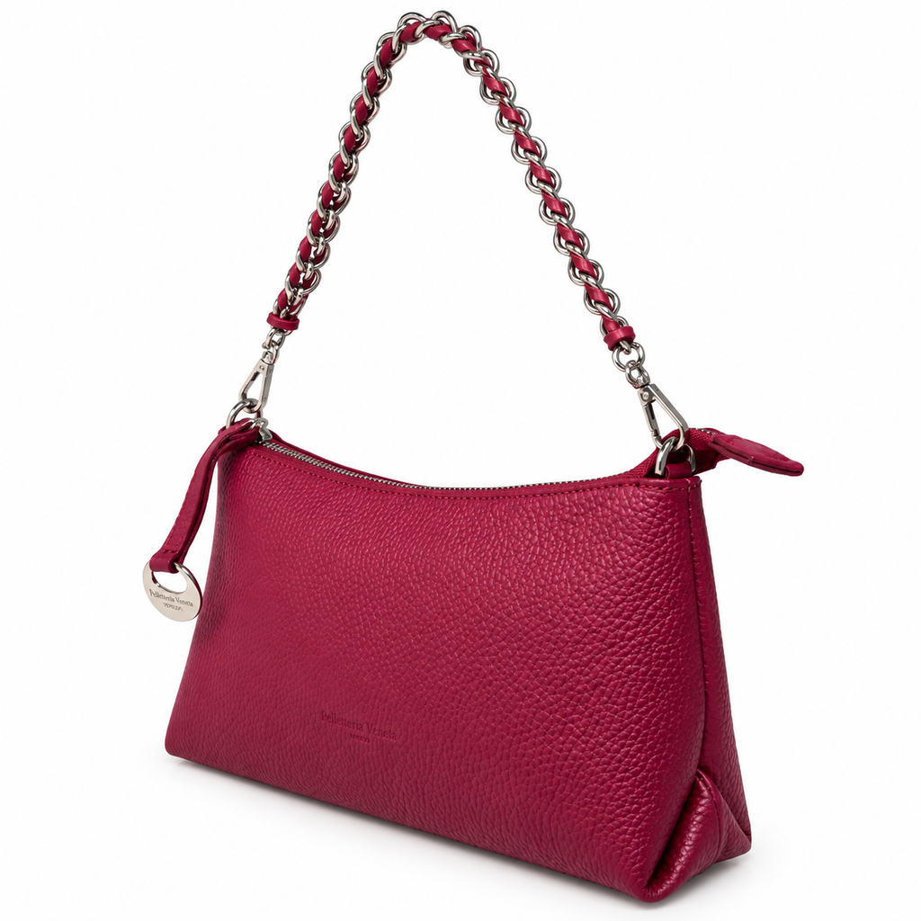 Mini bag in vera pelle martellata Fondamenta Pelletteria Veneta
