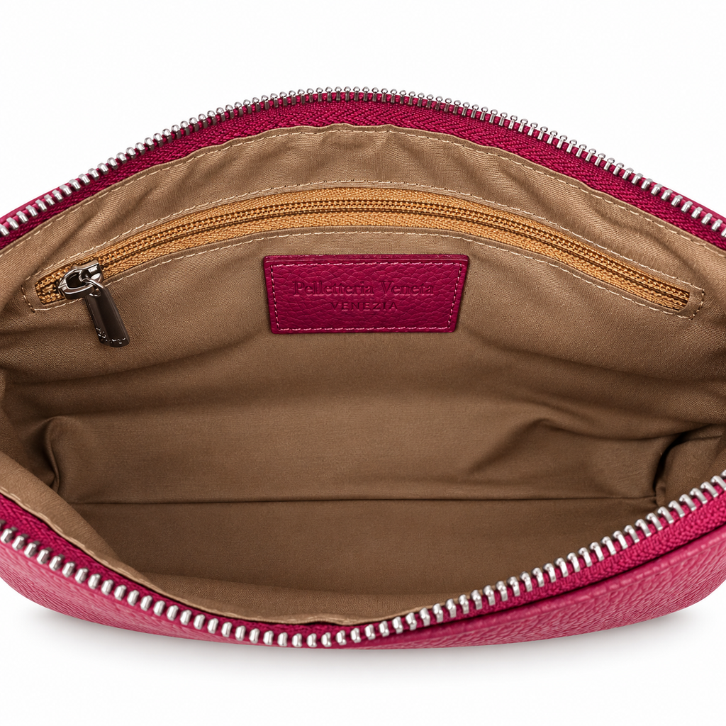 Mini bag in vera pelle martellata Fondamenta Pelletteria Veneta