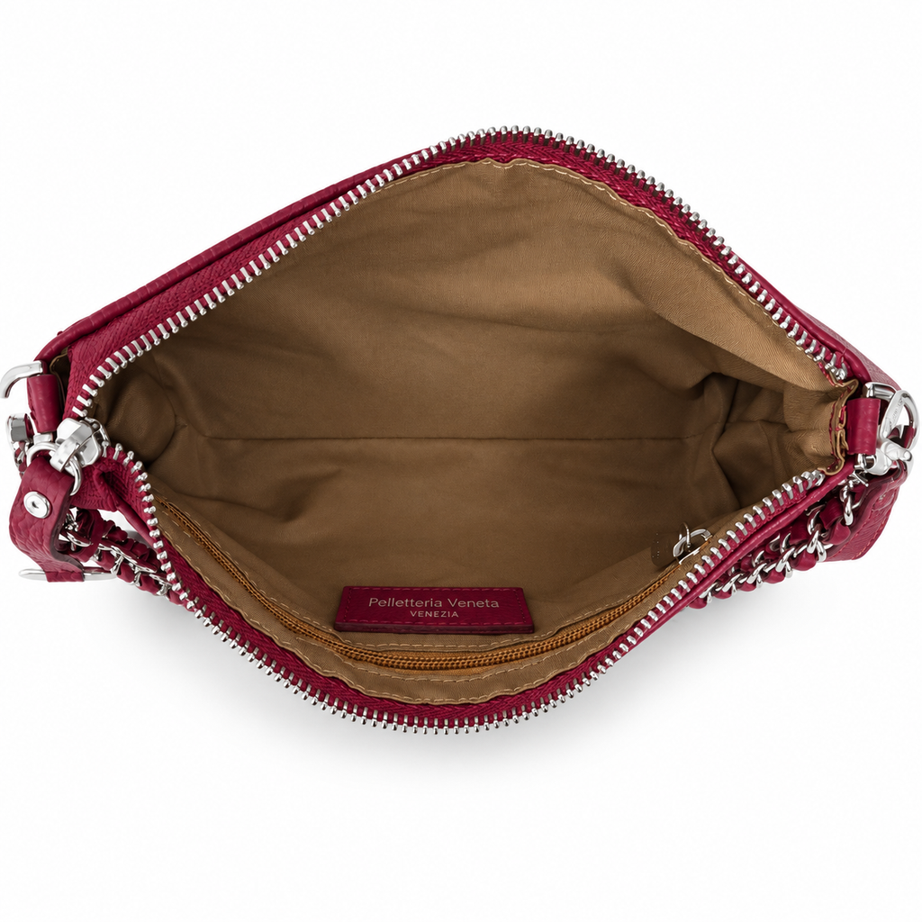 Mini bag in vera pelle martellata Fondamenta Pelletteria Veneta