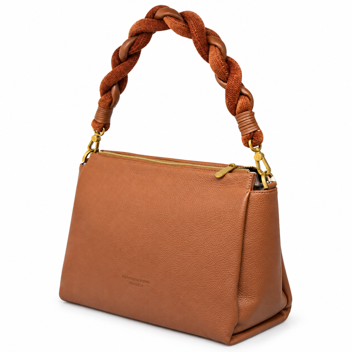 Borsa a spalla TAGLIA M in vera pelle a grana fine Laguna Pelletteria Veneta