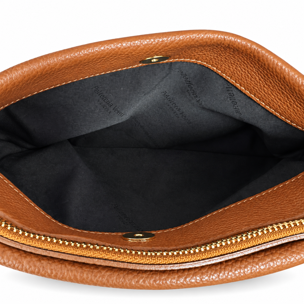 Borsa a spalla TAGLIA M in vera pelle a grana fine Laguna Pelletteria Veneta
