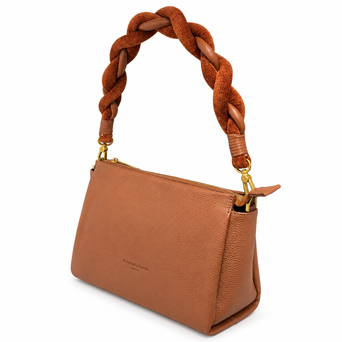Borsa a spalla TAGLIA S in vera pelle a grana fine Laguna Pelletteria Veneta
