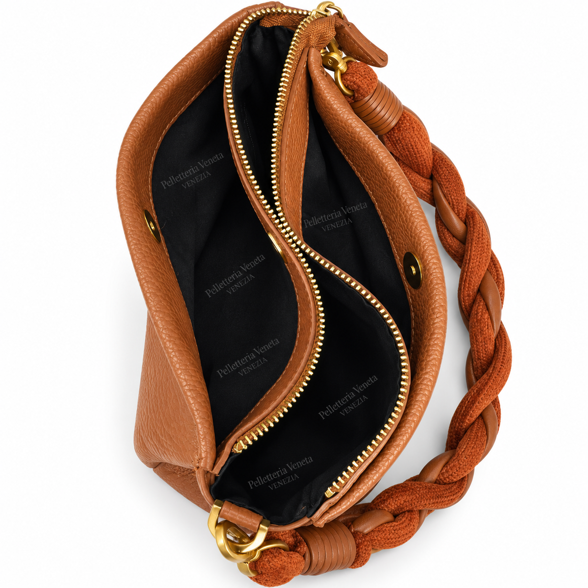 Borsa a spalla TAGLIA S in vera pelle a grana fine Laguna Pelletteria Veneta