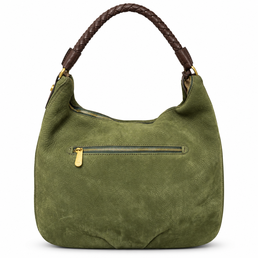 Hobo bag in vera pelle nabuk Riva Pelletteria Veneta