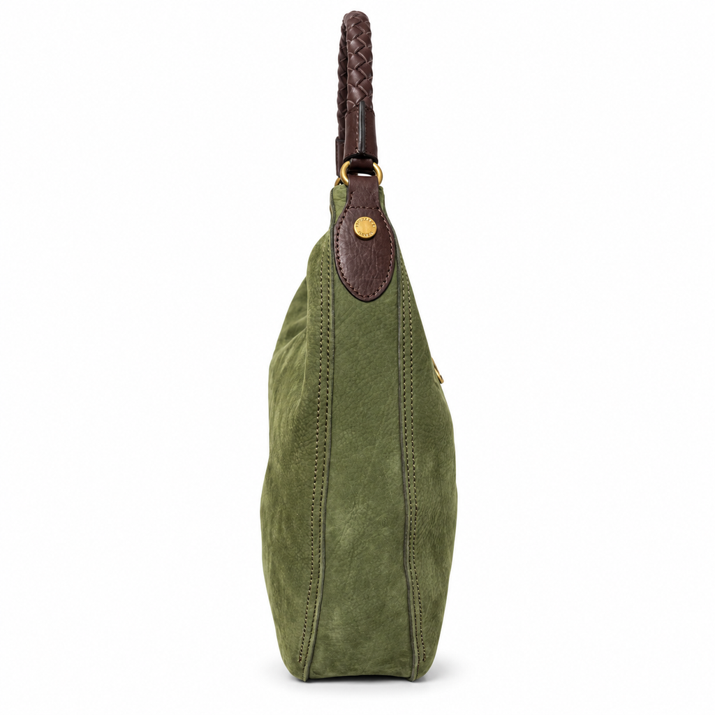 Hobo bag in vera pelle nabuk Riva Pelletteria Veneta