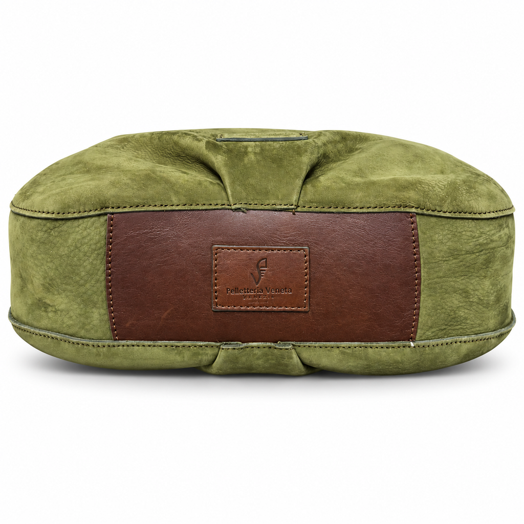 Hobo bag in vera pelle nabuk Riva Pelletteria Veneta