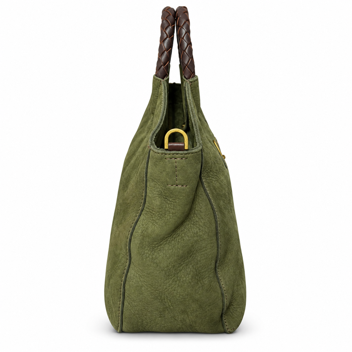 Borsa a mano in vera pelle nabuk Riva Pelletteria Veneta