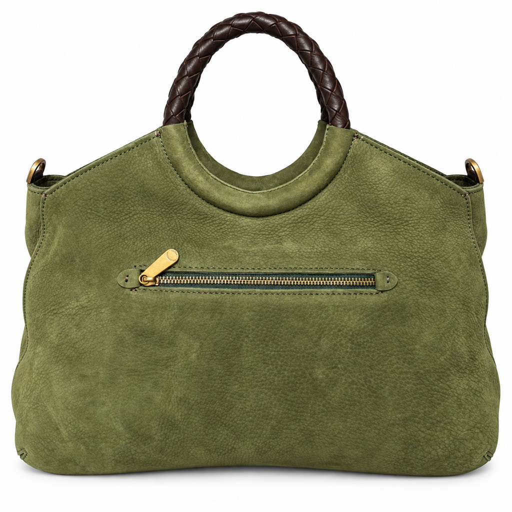 Borsa a mano in vera pelle nabuk Riva Pelletteria Veneta