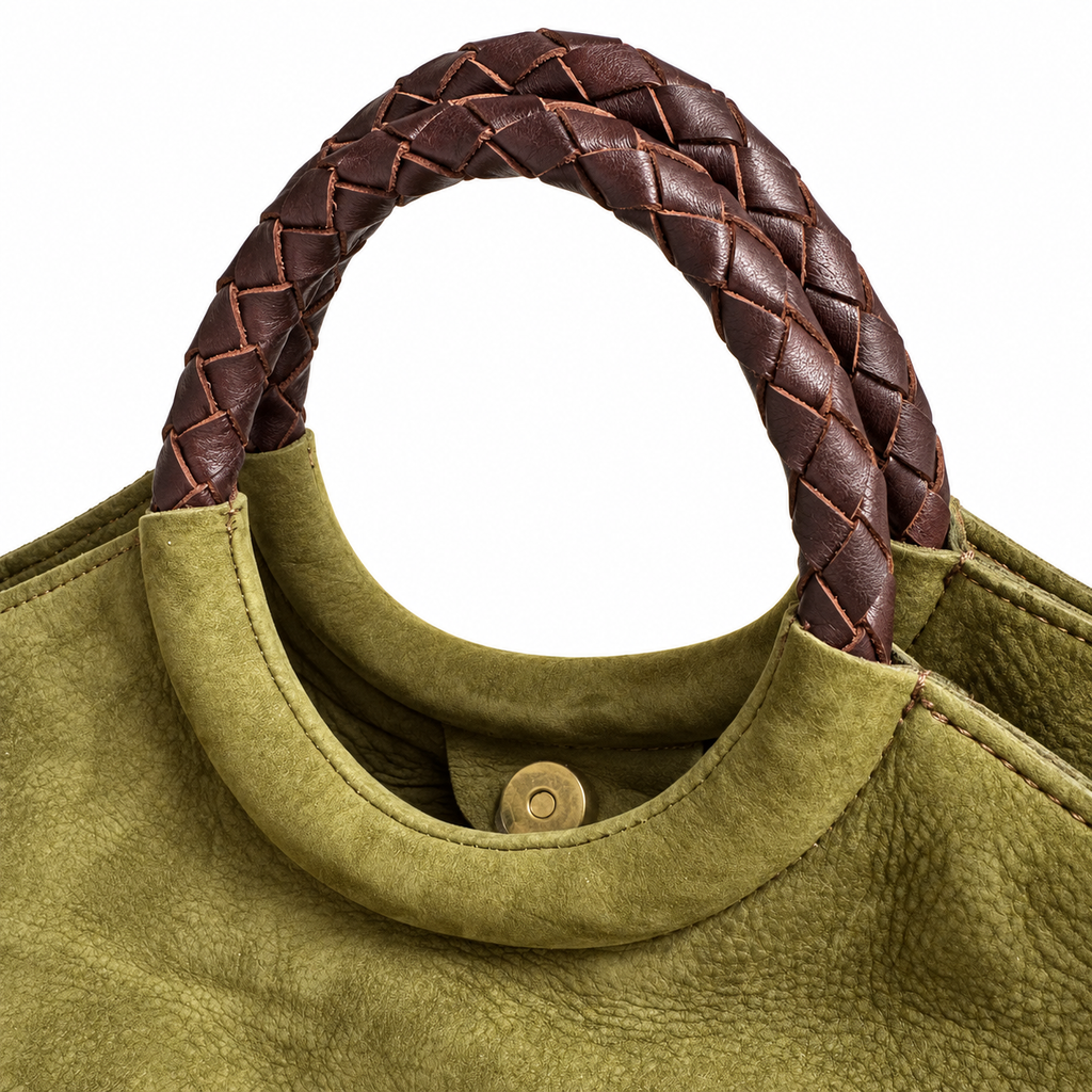 Borsa a mano in vera pelle nabuk Riva Pelletteria Veneta