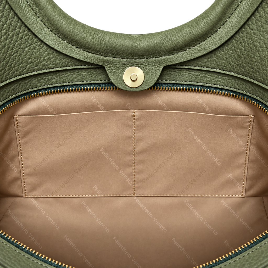 Borsa a mano in vera pelle nabuk Riva Pelletteria Veneta