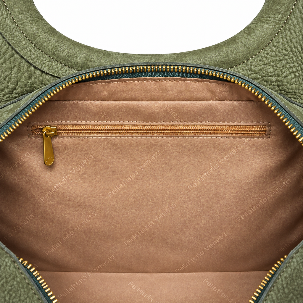 Borsa a mano in vera pelle nabuk Riva Pelletteria Veneta