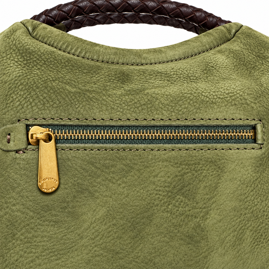 Borsa a mano in vera pelle nabuk Riva Pelletteria Veneta