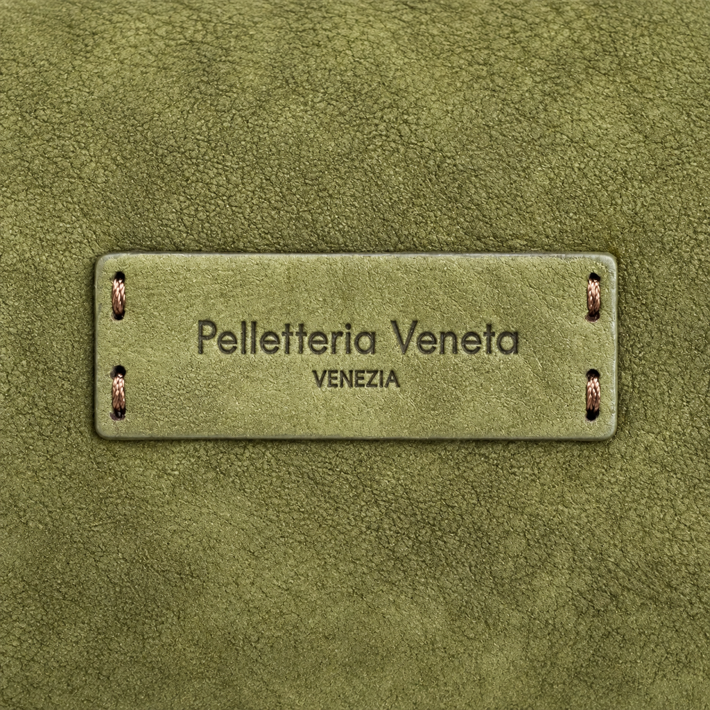 Borsa a mano in vera pelle nabuk Riva Pelletteria Veneta