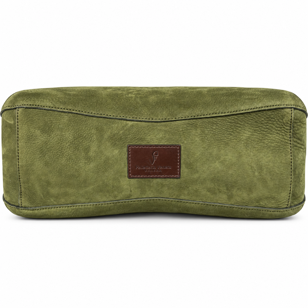 Borsa a mano in vera pelle nabuk Riva Pelletteria Veneta