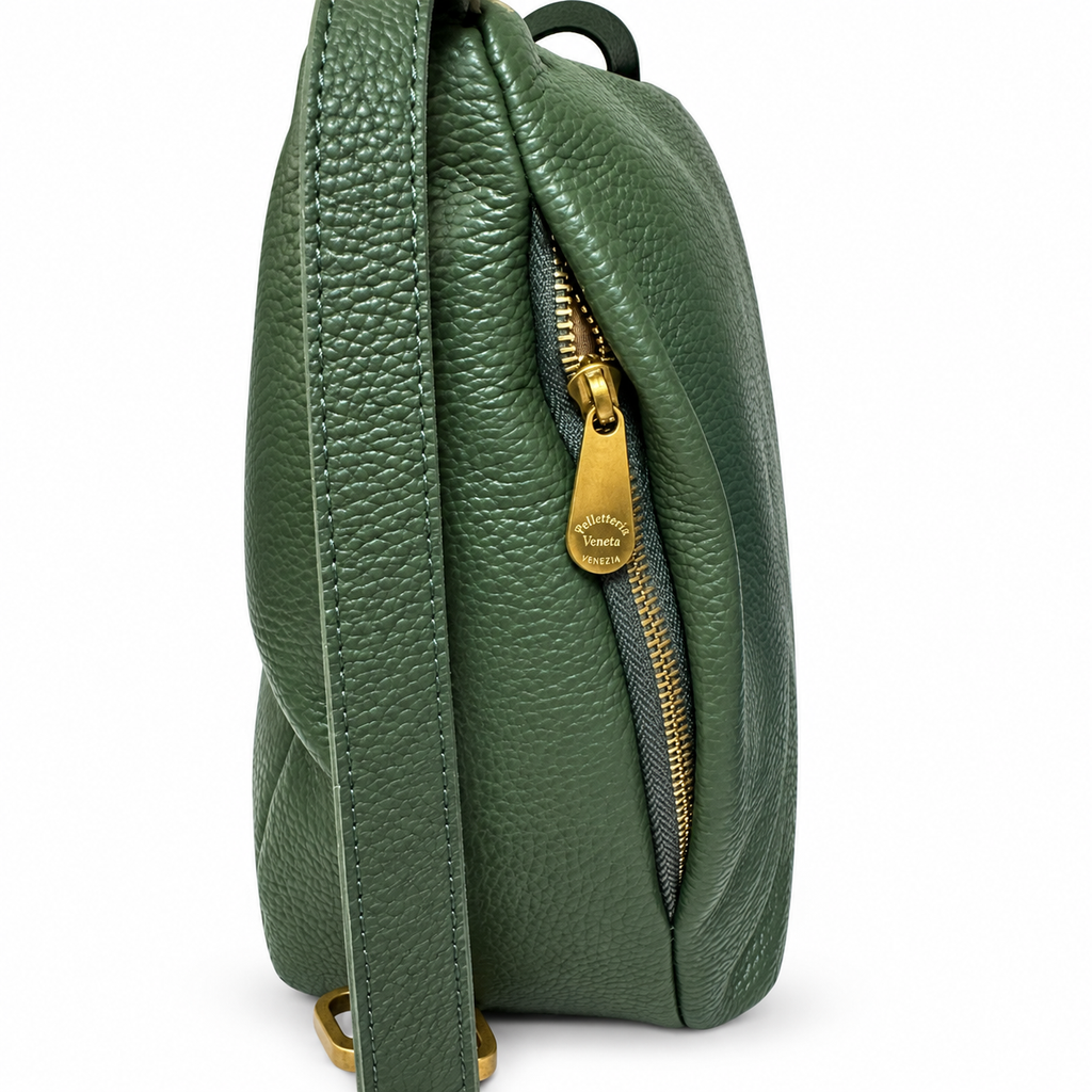 Borsa Zaino in vera pelle martellata Giuffa Pelletteria Veneta