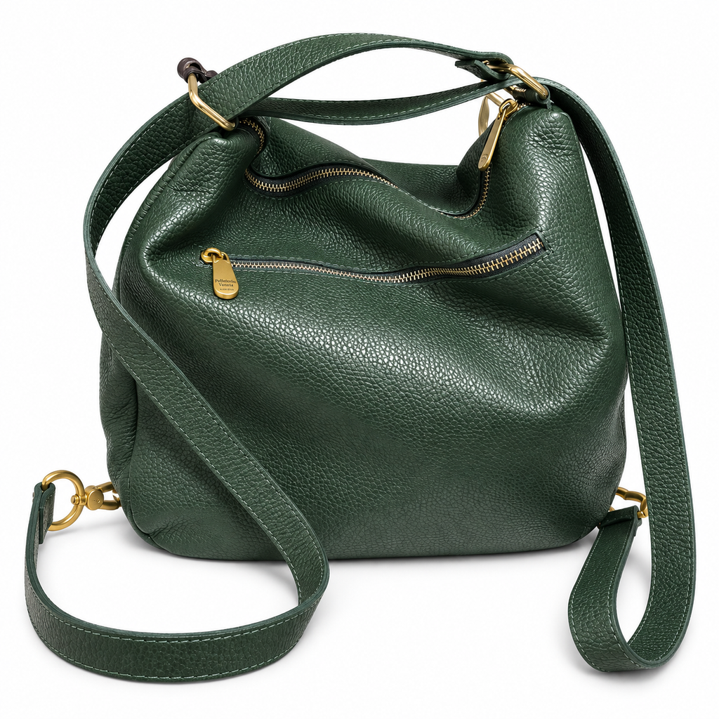 Borsa Zaino in vera pelle martellata Giuffa Pelletteria Veneta