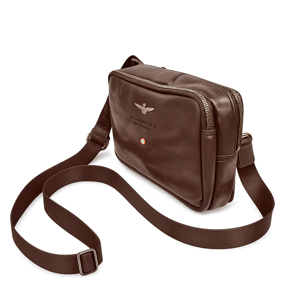 Borsello/Tracolla Aeronautica Militare AM309 Vintage in Vera pelle