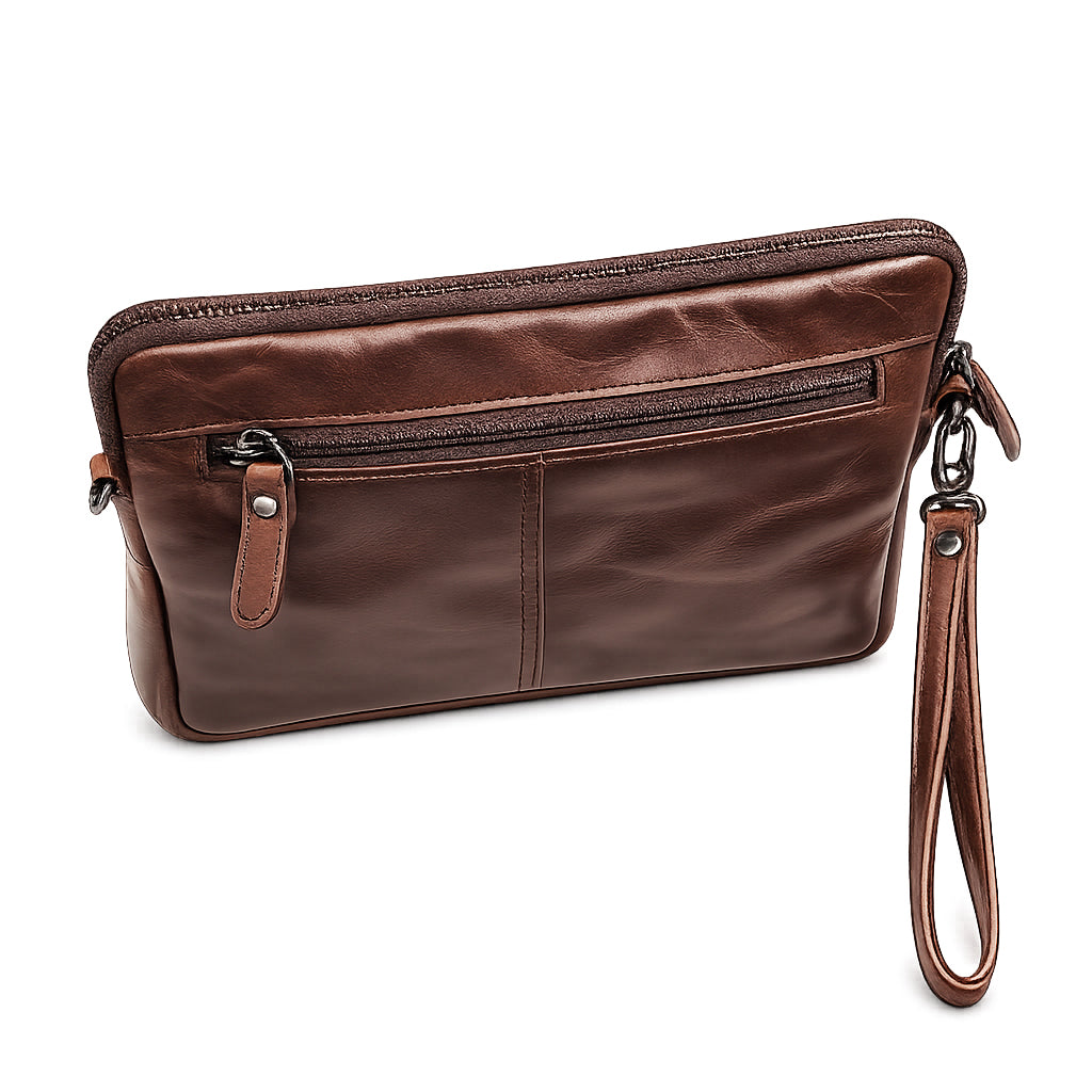 Pochette/Tracolla Aeronautica Militare AM356 Vintage in Vera pelle