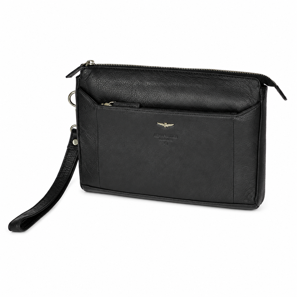 Pochette Aeronautica Militare AM572 Air-Tech in vera pelle