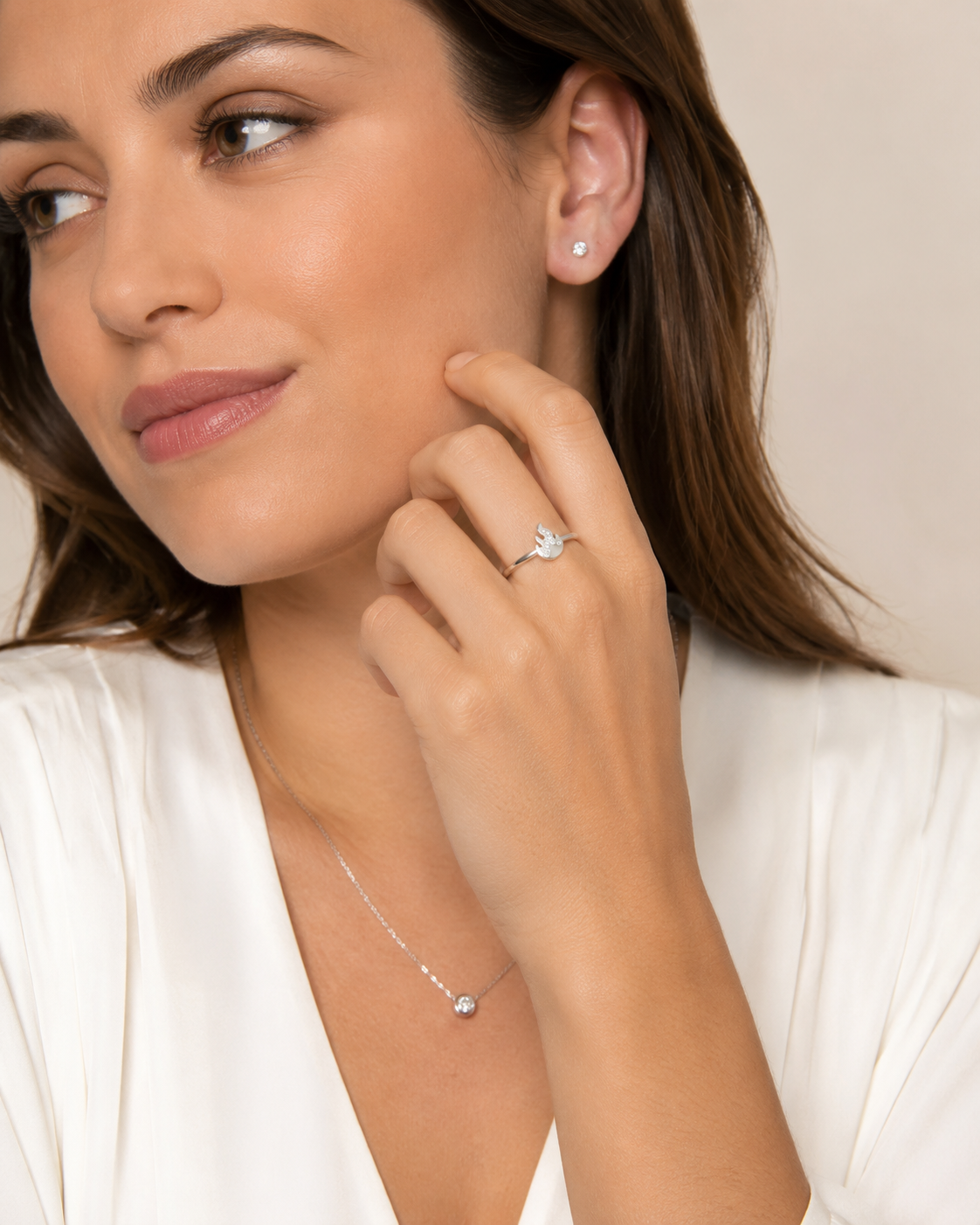 Anello Fiamma Cristalli in acciaio inox Shine - Brand Gioielli