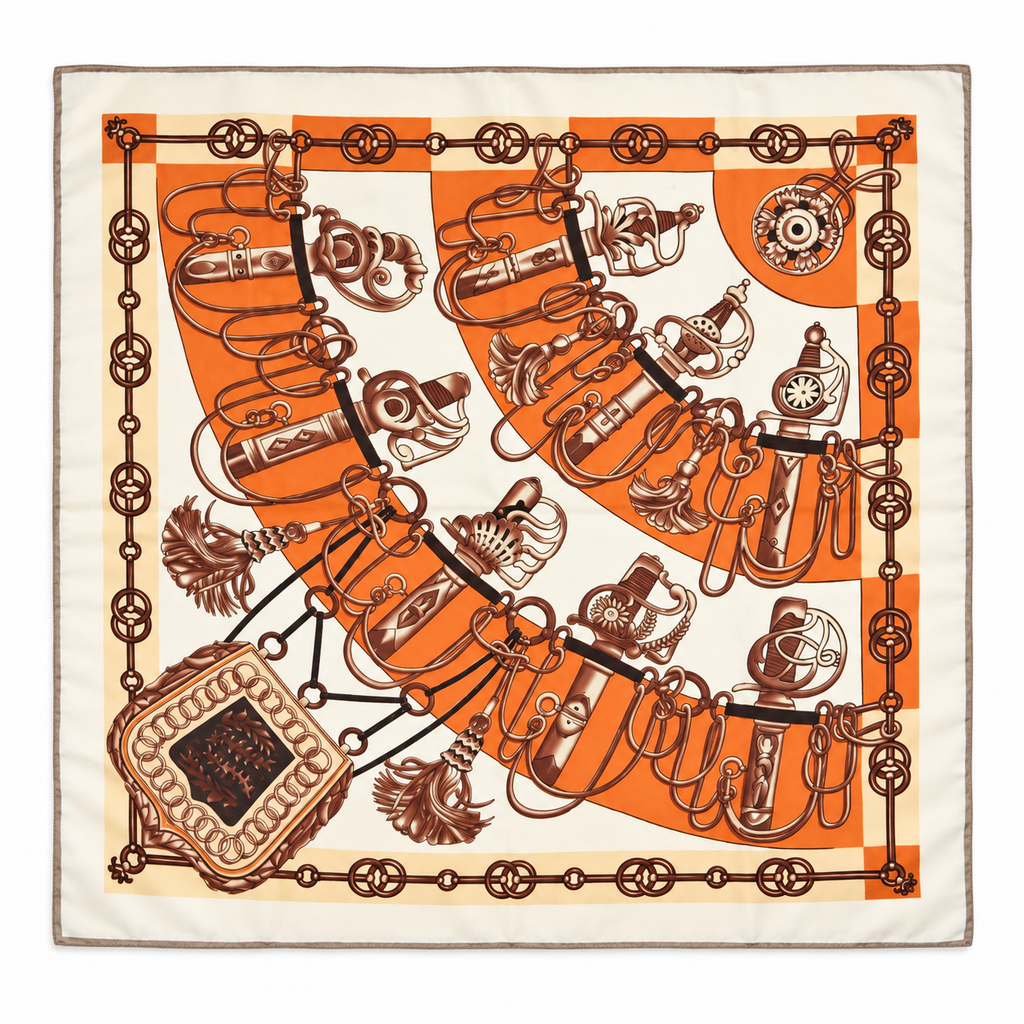 Foulard Fantasia Sellier in Viscosa 70 × 70 cm