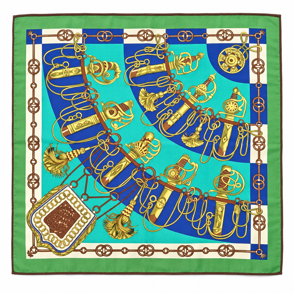 Foulard Fantasia Sellier in Viscosa 70 × 70 cm