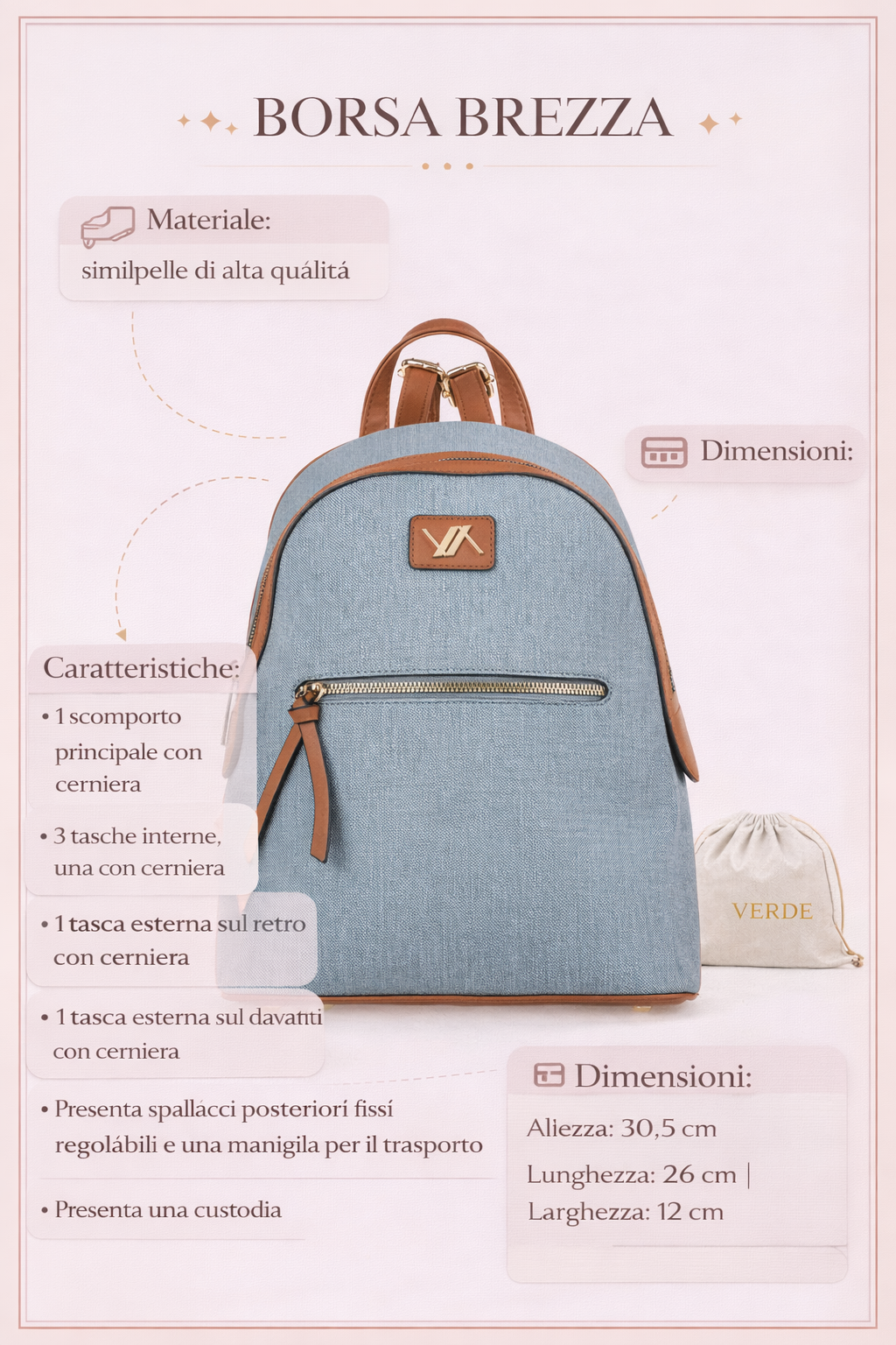 Zaino Brezza - Verde Fashion