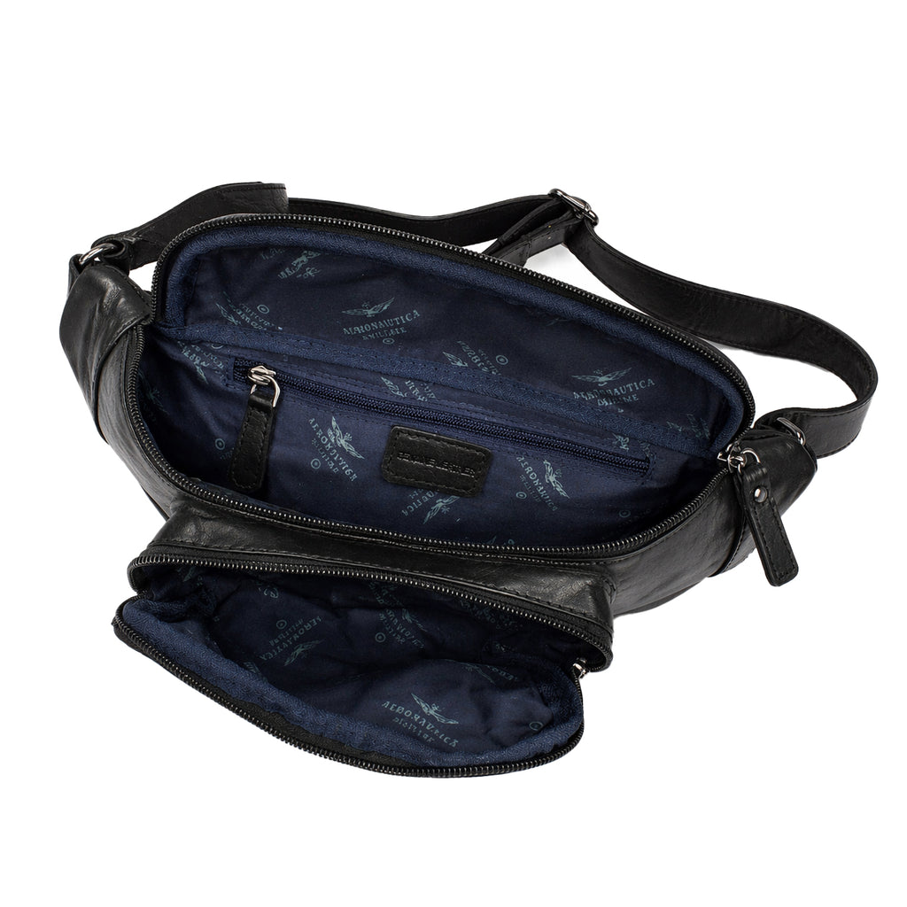 Marsupio Aeronautica Militare AM351 Vintage in Vera pelle
