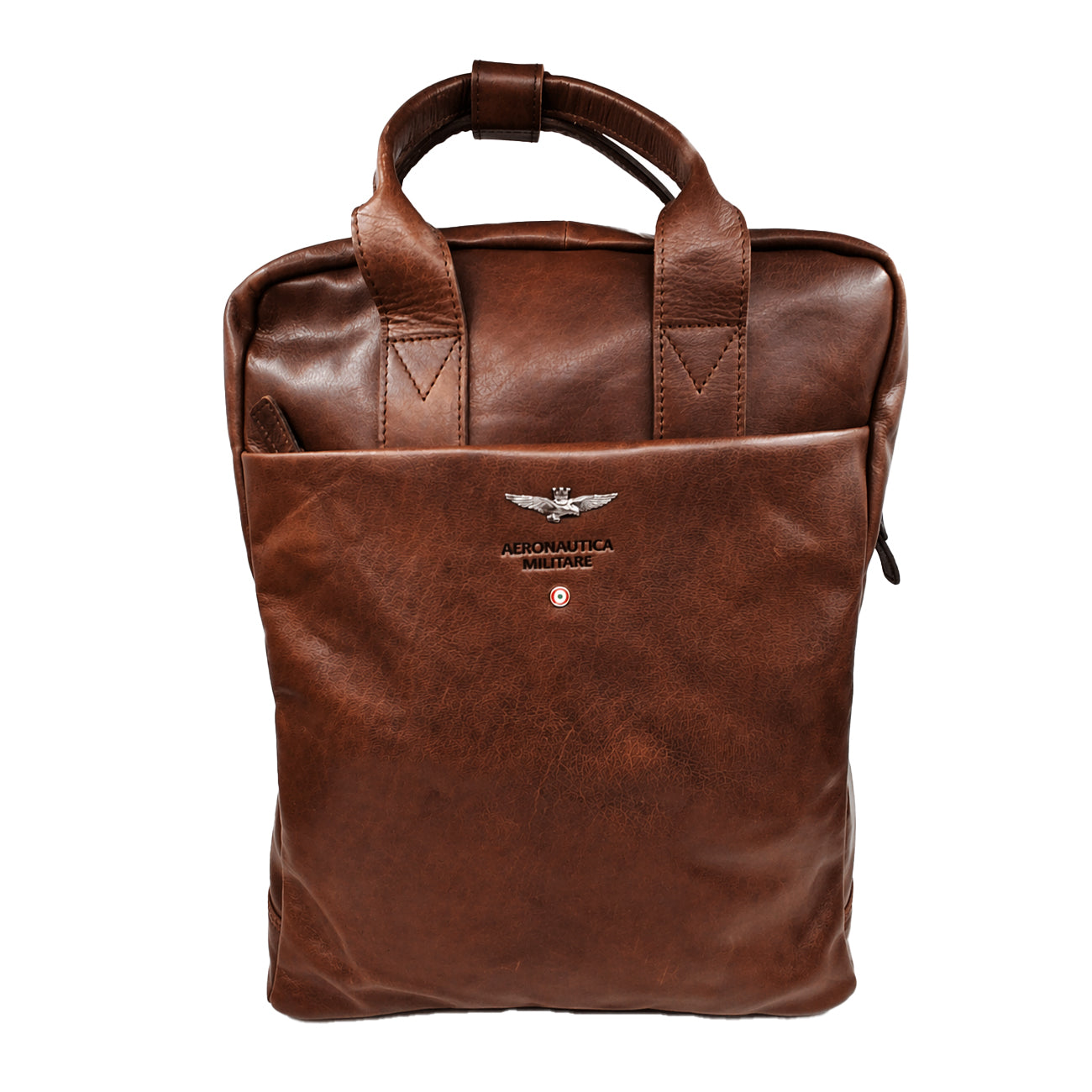 Zaino Porta PC Aeronautica Militare AM352 Vintage in Vera Pelle